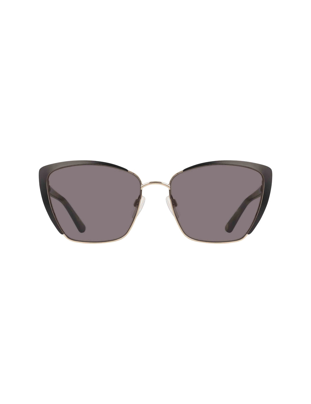 Elegant Metal Cat-Eye Sunglasses - Anne Klein Black Gold