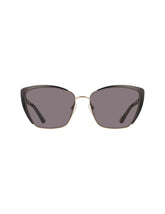 Elegant Metal Cat-Eye Sunglasses - Anne Klein Black Gold