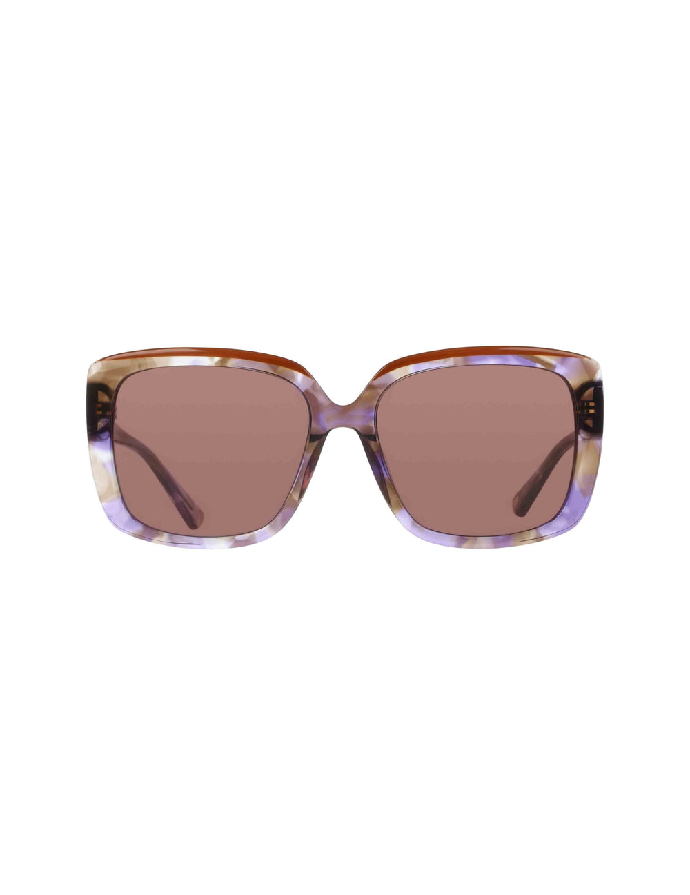Oversized Square Tortoise Sunglasses - Anne Klein Plum Mocha