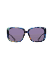Oversized Square Tortoise Sunglasses - Anne Klein Navy Tortoise