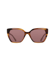 Cat-Eye Horn Colored Sunglasses - Anne Klein Mocha