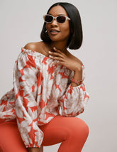 Narrow Rounded Rectangle Sunglasses - Anne Klein IVORY PLAID