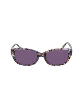 Narrow Rounded Rectangle Sunglasses - Anne Klein BLACK MARBLE