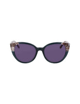 Uplifting Rounded Cat-eye Sunglasses - Anne Klein TEAL PLAID