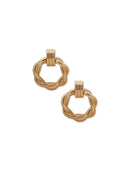 Clip-On Doorknocker Twist Earrings - Anne Klein