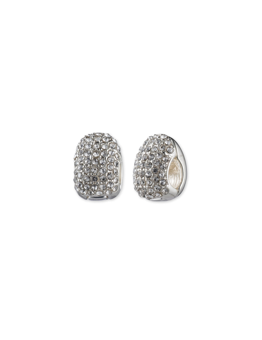 Crystal Halo Clip Earrings, Silver-Tone - Anne Klein