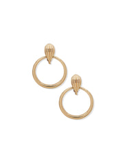 Fluted Hoop Clip Earrings - Anne Klein