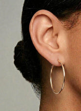 Medium Gold-Tone Hoop Earrings - Anne Klein