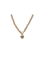 Crystal Heart Beaded Toggle Necklace - Anne Klein