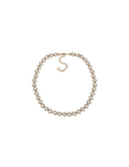 Open Faux Pearl Station Collar Necklace Gold - Anne Klein