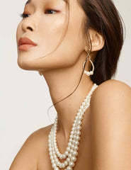 Multi Row Faux Pearl Collar Necklace - Anne Klein