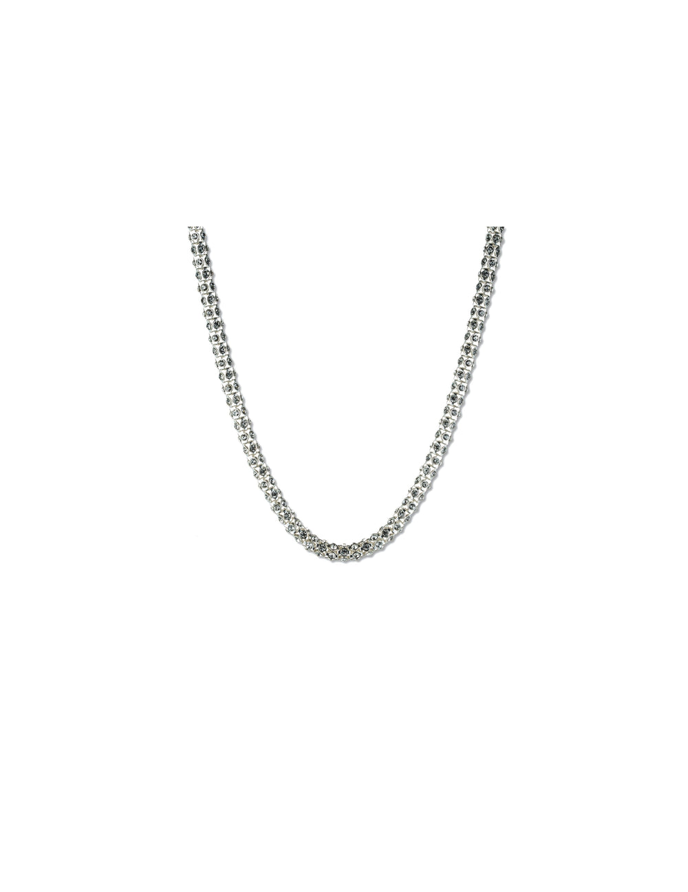 Silver-Tone Pave Crystal Necklace - Anne Klein