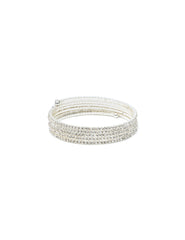 Anne Klein Multi-row crystal coil bracelet - Anne Klein Silver-Tone
