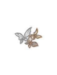Trio Crystal Butterfly Brooch - Anne Klein