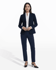 Two-Button Notch Lapel Jacket - Anne Klein DSTNT MNTN/ABLK