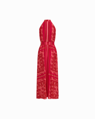 Halter Neck Sleeveless Maxi Dress - Anne Klein GRENADINE MULTI