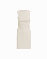 Ruched Sleeveless Sheath Dress - Anne Klein WHITE DOVE