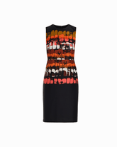 Petite Sleeveless Crew Neck Sheath Dress - Anne Klein ANNE BLACK MULTI