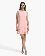 Sleeveless Shift Dress with Rosette - Anne Klein BLOSSOM