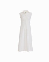 Pleated Bodice Shirt Dress - Anne Klein CRISP WHITE