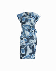 Short Sleeve Wrap Dress - Anne Klein DISTANT MNTN MULTI