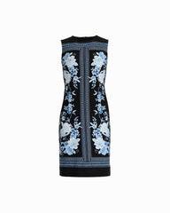 Jewel Neck Sheath Dress - Anne Klein ANNE BLACK MULTI