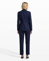 One-Button Linen Blend Jacket - Anne Klein DISTANT MOUNTAIN