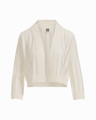 Sheer Stripe Three-Quarter Shrug - Anne Klein WHITE DOVE