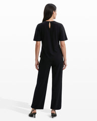 Pleated Bell Sleeve Top - Anne Klein ANNE BLACK