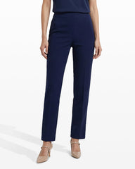 Straight Ankle Hollywood Waist Pants - Anne Klein DISTANT MOUNTAIN