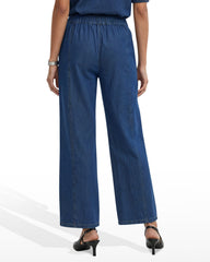 Wide Leg Pants with Curved Seams - Anne Klein ARIES WASH