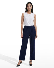 Straight Ankle Pull-On Pants - Anne Klein DISTANT MOUNTAIN
