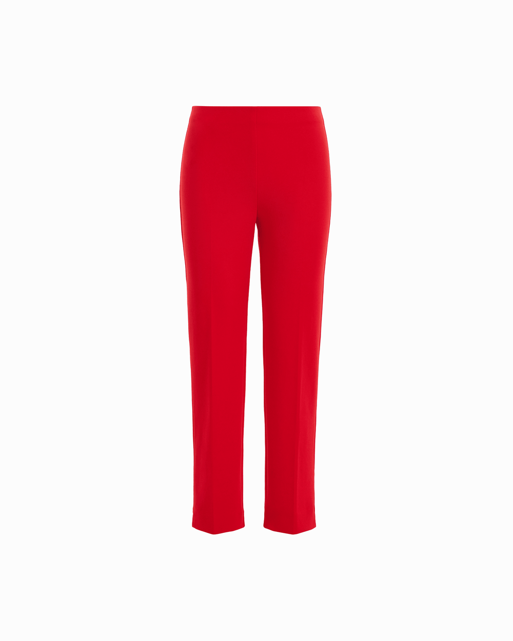 Straight Ankle Pull-On Hollywood Waist Pant in BEGONIA RED | Anne Klei - Anne Klein BEGONIA RED
