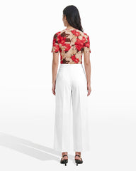 Straight Leg Ankle Pull-On Pant - Anne Klein WHITE DOVE