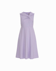 Twist Front A-line Midi Dress - Anne Klein PASTEL LILAC