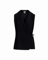 Notch Neck Wrap Knit Top - Anne Klein ANNE BLACK