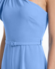 One Shoulder Ruffle Jumpsuit - Anne Klein SEAPORT