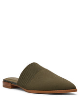 Vassar Knit Flat Mule - Anne Klein Olive Knit