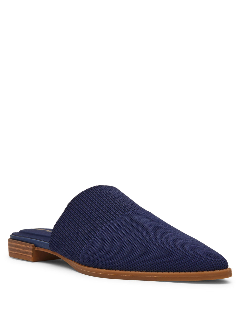 Vassar Knit Mule Flat - Anne Klein Navy Knit