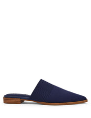 Vassar Knit Mule Flat - Anne Klein Navy Knit