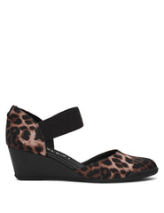 Tiffany Leopard Print Wedge Pump - Anne Klein Leopard Satin