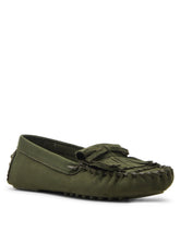 Cali Fringe Moccasin Loafer - Anne Klein Olive Suede