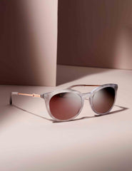 Vintage Rounded Rectangle Sunglasses - Anne Klein GREY MARBLE
