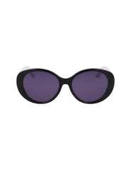 Anne Klein Black Glamorous Oval Sunglasses - Anne Klein Black