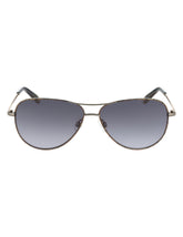 Anne Klein Gunmetal Petite Aviator Sunglasses - Anne Klein Gunmetal