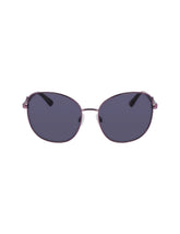 Anne Klein Plum Metal Round Leo Sunglasses - Anne Klein Plum