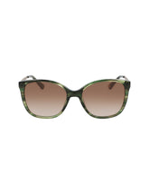 Horn Classic Square Sunglasses Olive - Anne Klein Olive Horn