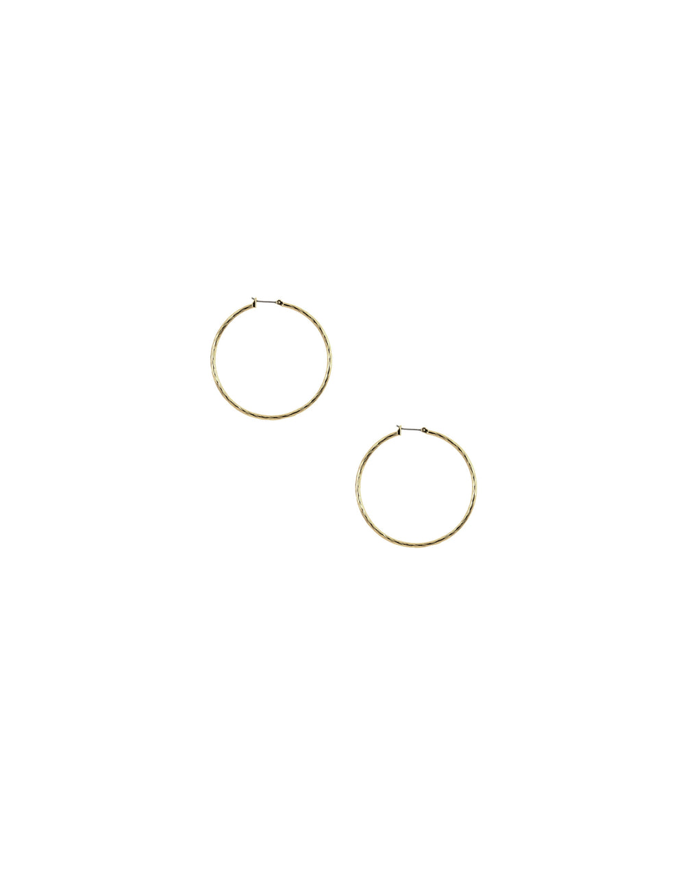 50MM Large Texture Hoop Earrings - Anne Klein