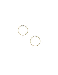 50MM Large Texture Hoop Earrings - Anne Klein