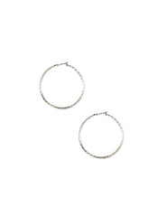 50MM Large Texture Hoop Earrings - Anne Klein
